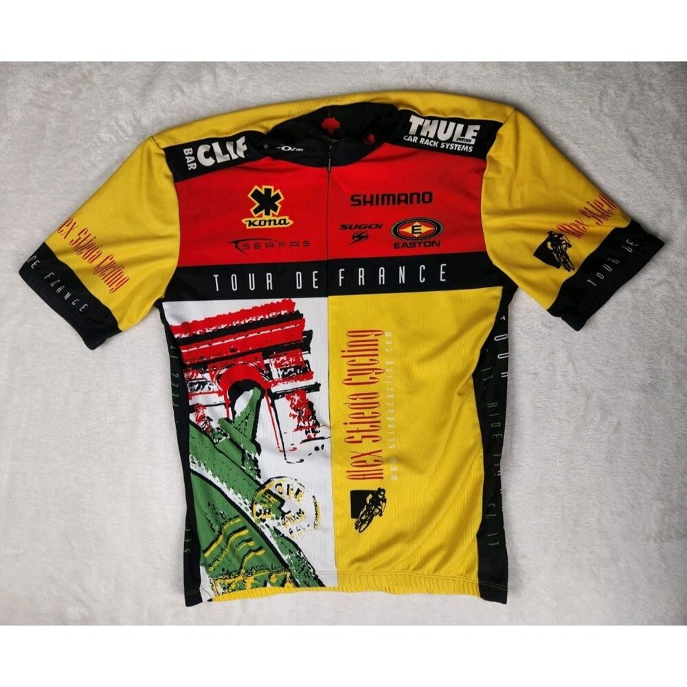Tour De France Alex Stieda Cycling Jersey Mens Size Small Sugoi Thule‎ Kona